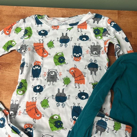 Carters 5T monster pajama set, GUC - Picture 2 of 5